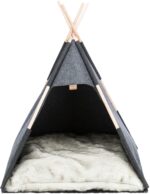 Trixie Schuilplaats Tipi Vilt Antraciet - 70 x 70 x 70 cm