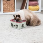 Trixie Cat Activity Rod Box Wit / Bordeaux - 20 x 16 x 12 cm