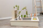 Trixie Voederstation Met Voerbak / Waterbak / Hooiruif Hout Naturel - 70 x 47 x 41 cm