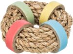 Trixie Zeegras Ring Met Papieren Ringen Naturel - 8 x 8 cm