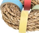 Trixie Zeegras Ring Met Papieren Ringen Naturel - 8 x 8 cm
