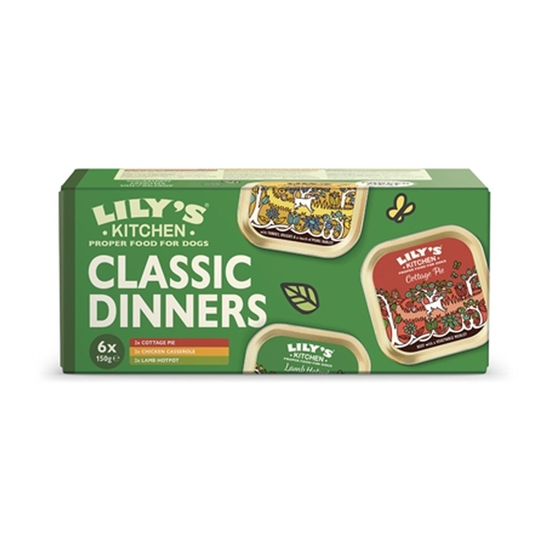 HuisdierXL VDM 411282 image derivative v1 Lily'S Kitchen Dog Adult Classic Dinners Tray Multipack - 6 x 150 g