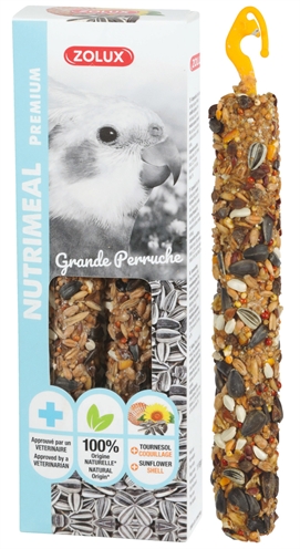 Zolux Nutrimeal Stick Grote Parkiet / Papegaai Zonnebloempitten - 110 g 2 stuks