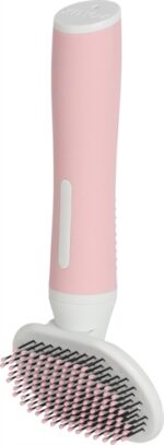 Zolux Anah Slickerborstel Soft Roze / Wit - S 6,5 x 3,5 x 16 cm
