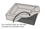 Bia Bed Rib Hoes Hondenmand Grijs - Bia-2 60 x 50 x 12,5 cm