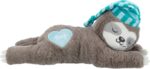 Trixie Pluche Luiaard Grijs Met Heartbeat Voor Puppy - 34 cm