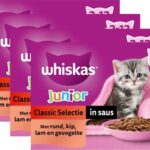 Whiskas Multipack Pouch Junior Classic Selectie Vlees In Saus - 4 x 12 x 85 g