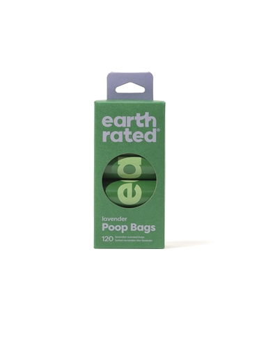 Earth Rated Poepzakjes Lavendel Gerecycled - 8 x 15 stuks