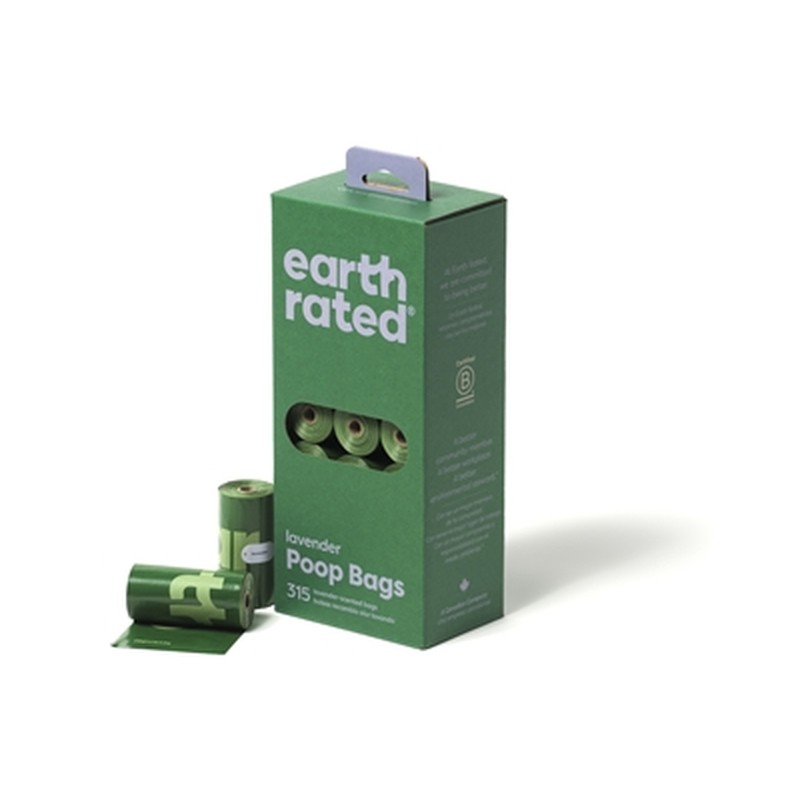 Earth Rated Poepzakjes Lavendel Gerecycled - 21 x 15 stuks