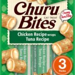 Inaba Churu Bites Cat Chicken Recipe Wraps Tuna Recipe - 3 x 10 g