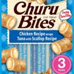 Inaba Churu Bites Cat Chicken Recipe Wraps Tuna With Scallop Recipe - 3 x 10 g