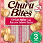 Inaba Churu Bites Cat Chicken Recipe Wraps Tuna With Salmon Recipe - 3 x 10 g