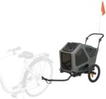 Trixie Fietskar Grijs / Salie - 62 x 80-130 x 92 cm