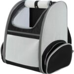 Trixie Hondentas Rugtas Chloe Lichtgrijs / Zwart - 39 x 27 x 43 cm