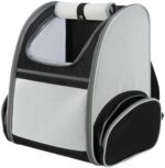Trixie Hondentas Rugtas Chloe Lichtgrijs / Zwart - 39 x 27 x 43 cm