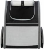 Trixie Hondentas Rugtas Chloe Lichtgrijs / Zwart - 39 x 27 x 43 cm