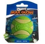Chuckit Max Glow Ultra Squeekerbal Groen - 6 cm