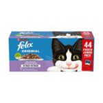 Felix Pouch Original In Gelei Mix Box Rund / Kip / Tonijn / Zalm - 44 x 85 g