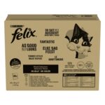 Felix Pouch Elke Dag Feest In Gelei Tonijn / Kabeljauw / Rund / Kip - 80 x 85 g