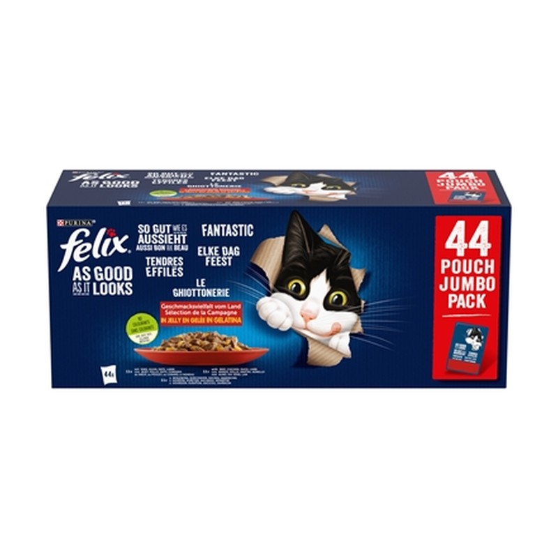 HuisdierXL VDM 412776 image derivative v1 Felix Elke Dag Feest Countryside Selectie Rund / Kip / Eend / Lam - 44 x 85 g