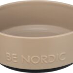Trixie Be Nordic Voerbak Hond Keramiek/ Rubber Taupe - 18 cm