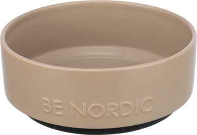 412789.jpg Trixie Be Nordic Voerbak Hond Keramiek/ Rubber Taupe - 18 cm