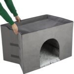 Trixie Hondenmand Huis Harvey Met Trap Grijs / Wit - 154 x 60 x 60 cm
