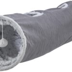 Trixie Katten Speeltunnel Harvey Velours / Pluche Grijs - 116 x 27 cm