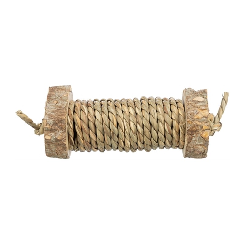HuisdierXL VDM 412879 image derivative v1 Trixie Speelrol Voor Knaagdieren Met Zeegras Van Hout - 5 x 18 cm