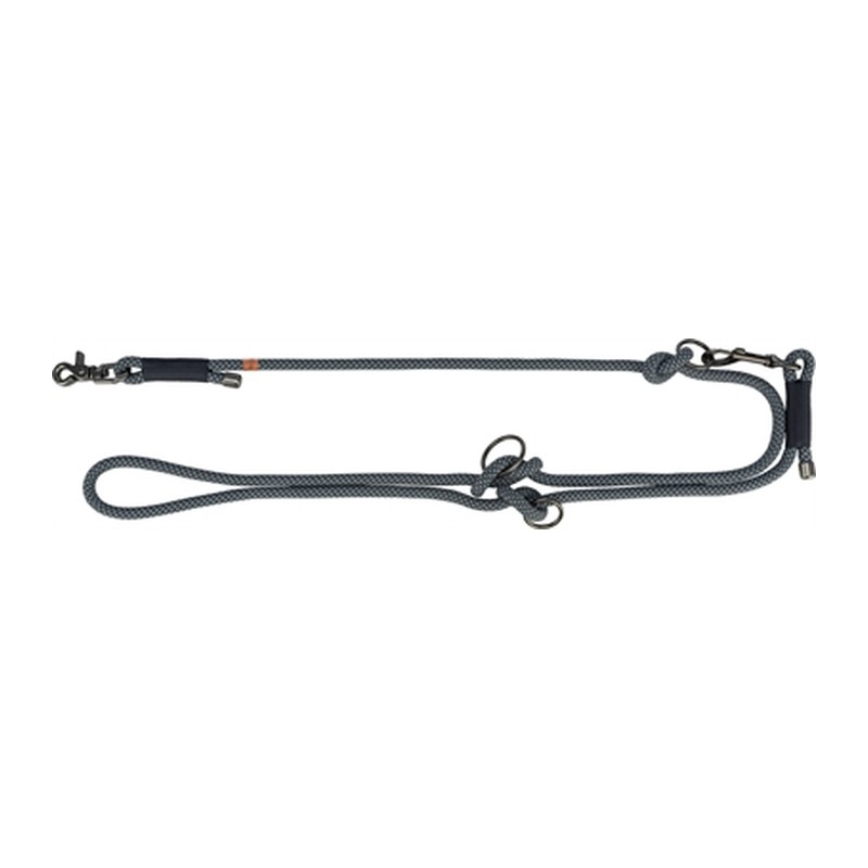 Trixie Soft Rope Hondenriem Verstelbaar Zwart / Grijs - 200 x 1 cm