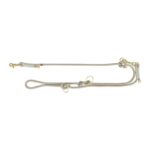 Trixie Soft Rope Hondenriem Verstelbaar Grijs / Lichtgrijs - 200 x 1 cm