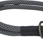 Trixie Halsband Hond Soft Half-Slip Zwart / Grijs - 30 x 0,6 cm