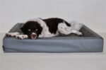 Bia Bed Kunstleer Hoes Hondenmand Grijs - Bia-7 120 x 100 x 15 cm