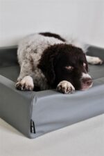 Bia Bed Kunstleer Hoes Hondenmand Grijs - Bia-6 100 x 80 x 15 cm