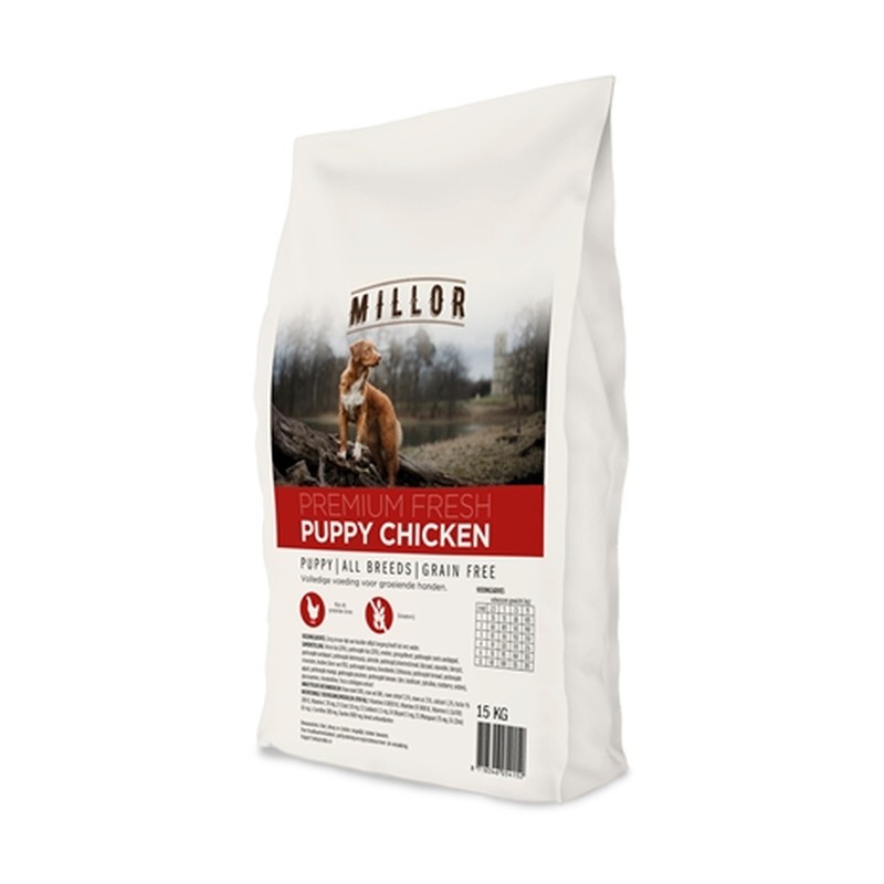 Millor Premium Extruded Fresh Puppy Chicken Grain Free - 15 kg