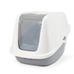 Savic Kattenbak Nestor Giant Wit / Lichtgrijs - 75,5 x 56 x 55,5 cm