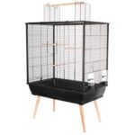 Zolux Vogelkooi Neo Jili Zwart - 78 x 48 x 81/112 cm