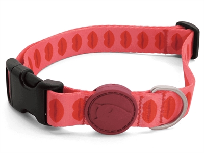 Morso Halsband Gerecycled Lipstick Roze - 30-42 x 1,5 cm