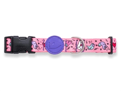 Morso Halsband Hond Gerecycled Sweet Tweet Roze - 43-70 x 2,5 cm