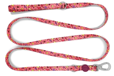 Morso Hondenriem Verstelbaar Gerecycled Pink Think Roze - 75-230 x 1,5 cm 1-4 kg
