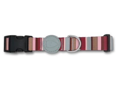 Morso Halsband Hond Gerecycled Skyline Rood / Roze - 30-42 x 1,5 cm