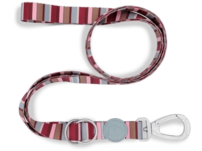 Morso Hondenriem Verstelbaar Gerecycled Skyline Rood / Roze - 75-230 x 1,5 cm 1-4 kg