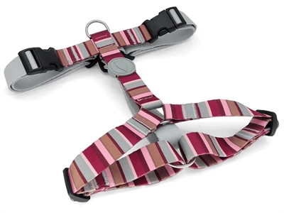 413657.jpg Morso Hondentuig H-Tuig Gerecycled Skyline Rood / Roze - 70-100 x 2,5 cm