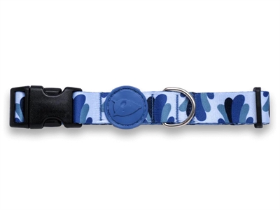 Morso Halsband Hond Gerecycled Splash Blauw - 30-42 x 1,5 cm
