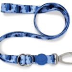 Morso Hondenriem Verstelbaar Gerecycled Splash Blauw - 75-230 x 1,5 cm 4-20 kg
