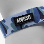 Morso Mini Hondentuig Verstelbaar Gerecycled Splash Blauw - 29-38 x 2,5 cm
