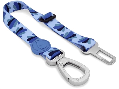 Morso Honden Autogordel Gerecycled Splash Blauw - 40-65 x 2,5 cm Tot 80 kg
