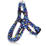 Morso Mini Hondentuig Verstelbaar Gerecycled Color Invaders Paars - 24-32 x 1,5 cm