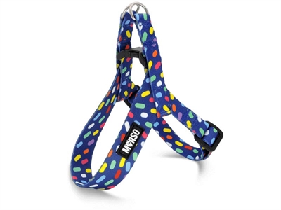 Morso Mini Hondentuig Verstelbaar Gerecycled Color Invaders Paars - 24-32 x 1,5 cm
