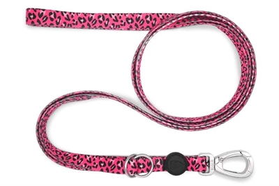 Morso Hondenriem Verstelbaar Gerecycled Bubble Leo Roze - 75-230 x 1,5 cm 4-20 kg